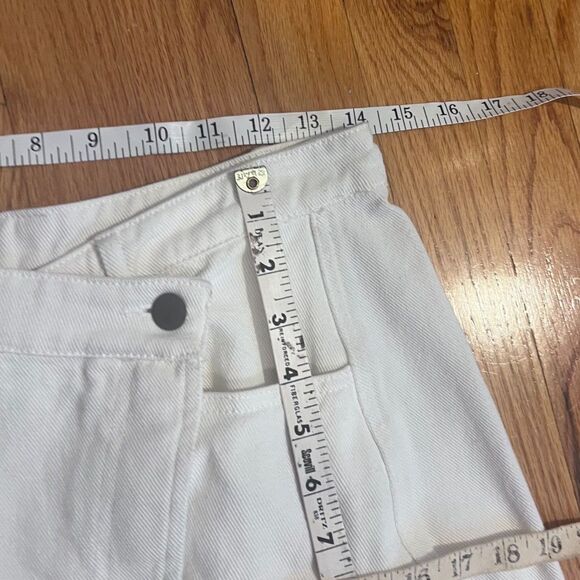 Gilli Can’t Be Bothered Denim Mini Skirt 100% cotton White crossover button - Picture 9 of 15